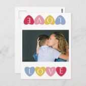 Aangepaste Valentijnsdag-liefdesfotocollage Briefkaart (Voorkant / Achterkant)