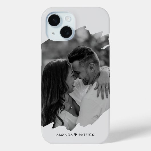 Aangepaste Valentijnsdag Modern Fotopaar Case-Mate iPhone Case (Achterkant)