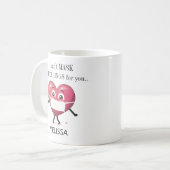 Aangepaste Valentijnsdag Pandemische Naam Koffiemok (Voorkant links)