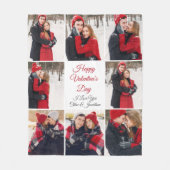 Aangepaste Valentijnsdag romantische liefde foto c Fleece Deken (Voorkant)