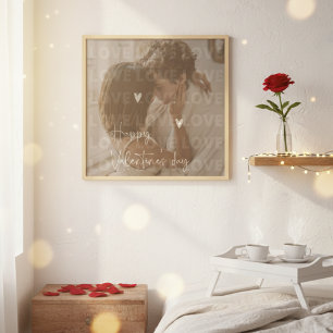 Aangepaste Valentijnsdag romantische paar foto Poster