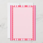 Aangepaste Valentijnsdag Stripes Holiday Kaart (Achterkant)