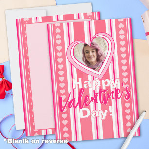 Aangepaste Valentijnsdag Stripes Holiday Kaart