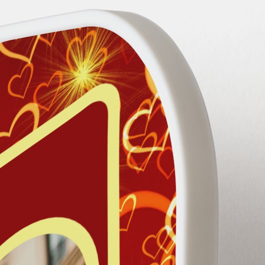 Aangepaste Valentijnse foto Ik hou van mijn vriend Pickleball Paddle (Links Detail)