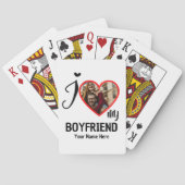 Aangepaste Valentijnse foto Ik hou van mijn vriend Pokerkaarten (Achterkant)