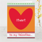 Aangepaste Valentijnskaart met hart Kaart (Gele Bloem)