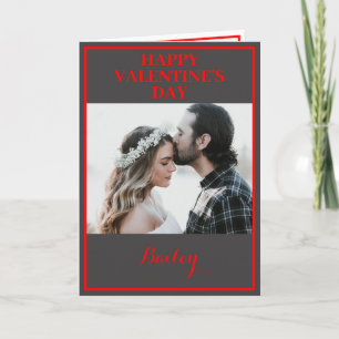 Aangepaste Valentijnskaart met twee foto's gevouwe Kaart