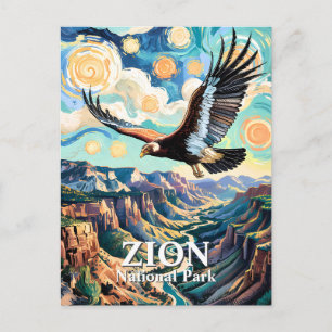Aangepaste Van Gogh Zion Canyon Vogel California C Briefkaart