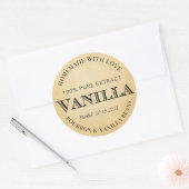 Aangepaste vanille-extract met Bourbon VE005_01rdb Ronde Sticker (Envelop)