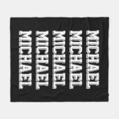 Aangepaste Varsity Name Fleece Deken (Voorkant (Horizontaal))