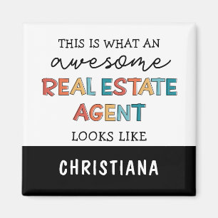 Aangepaste vastgoedagent Funny Geweldige Realtor Magneet