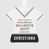 Aangepaste vastgoedagent Funny Geweldige Realtor Ornament (voorkant)