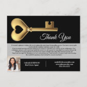 Aangepaste vastgoedmakelaar Bedankt aan cliënt Briefkaart (Voorkant)