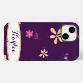 Aangepaste veldbloemen Paarse telefooncel Case-Mate iPhone Case (Achterkant (horizontaal))
