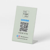 Aangepaste Venmo QR-code Betaling Stand voetstuk Reclamebord Met Voetstuk (Voorkant)