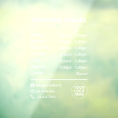 Aangepaste vensterfolie met logo en sociale media raamsticker (Vel 3)