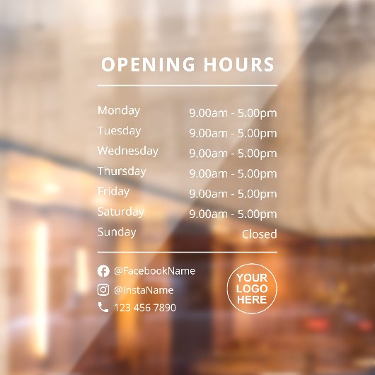 Aangepaste vensterfolie met logo en sociale media raamsticker (Vel 2)