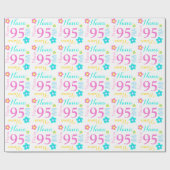 Aangepaste ventilator of naamleeftijd 95 jaar oud cadeaupapier (Vlak)