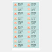 Aangepaste ventilator op lichtblauwe Adresetikette Labels (Vel)