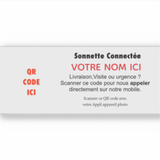Aangepaste verbonden deurbel sticker