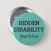 Aangepaste verborgen handicaps ronde button 7,6 cm (Voorkant /achterkant)