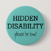 Aangepaste verborgen handicaps ronde button 7,6 cm (Voorkant)