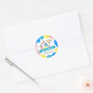 Aangepaste verf- en Sip-Birthday-verf Ronde Sticker