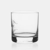 Aangepaste verfijnde naam in zwarte script whisky glas (Links)