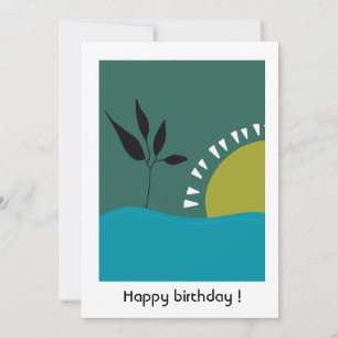 aangepaste verjaardag 30 groene landschap bedankkaart