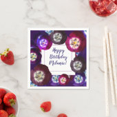 Aangepaste Verjaardag Bloemen Papier Servetten (Insitu)