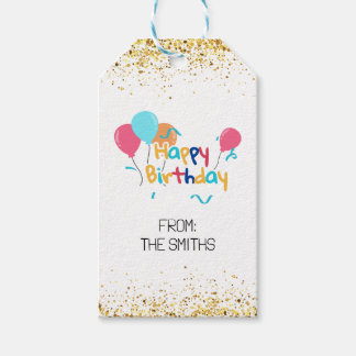Aangepaste verjaardag cadeaulabel