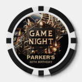 Aangepaste verjaardag Casino Spel Nacht Poker Chips (Voorkant)