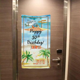 Aangepaste verjaardag Cruise Ship Door Spandoek