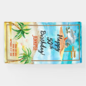 Aangepaste verjaardag Cruise Ship Door Spandoek (Horizontaal)