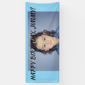 AANGEPASTE VERJAARDAG FOTO BANNER (Verticaal)