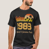 Aangepaste verjaardag Gepersonaliseerd Retro  verj T-shirt (Voorkant)