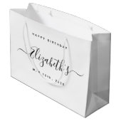 Aangepaste verjaardag groot cadeauzakje (Achterkant Gekanteld)
