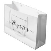 Aangepaste verjaardag groot cadeauzakje (Voorkant Gekanteld)