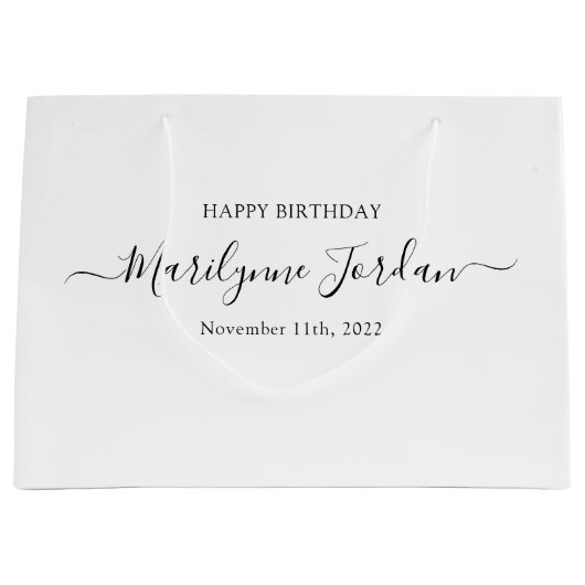 Aangepaste verjaardag groot cadeauzakje (Voorkant)
