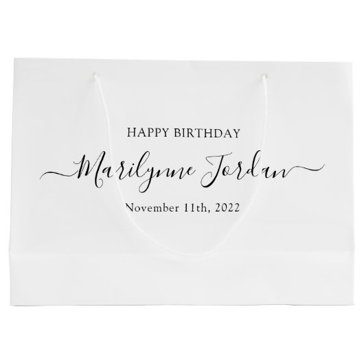 Aangepaste verjaardag groot cadeauzakje (Achterkant)