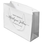 Aangepaste verjaardag groot cadeauzakje (Achterkant Gekanteld)