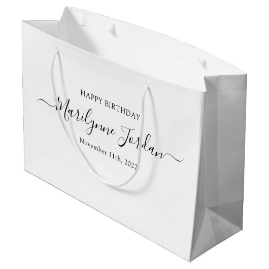 Aangepaste verjaardag groot cadeauzakje (Achterkant Gekanteld)