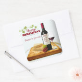 Aangepaste VERJAARDAG JAAR Wine Gift Label Sticker (Envelop)