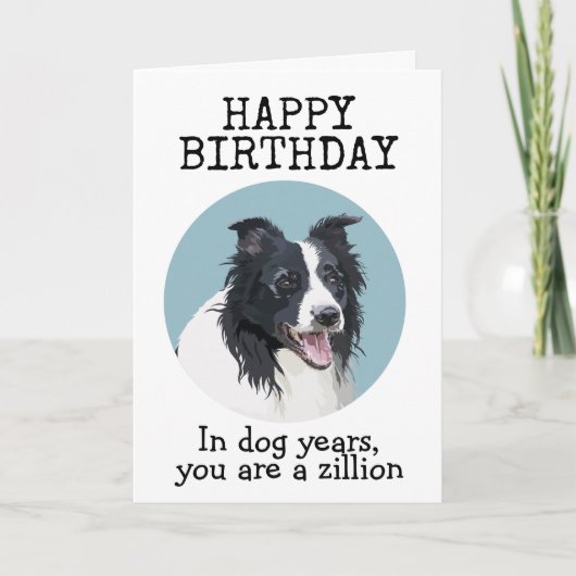 Aangepaste verjaardag Kaart van uw Border Collie (Voorkant)