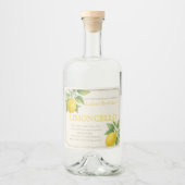 Aangepaste Verjaardag Limoncello Fles Label Likeurfles Etiket (Voorkant)
