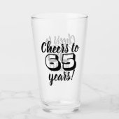 Aangepaste Verjaardag Proost op Jaren Bier/Drink Glas (Voorkant)