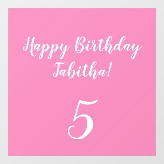 Aangepaste verjaardag raamsticker (Vel)