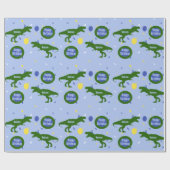 Aangepaste "Verjaardag-Saurus" Dinosaurus Verjaard Cadeaupapier (Vlak)