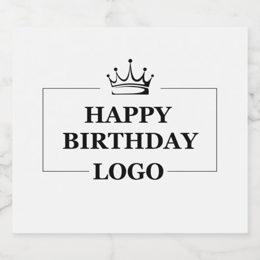 Aangepaste Verjaardag Sjabloon Personaliseer Gift Sparkling Wijnetiket (Enkel label)