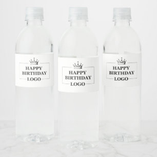 Aangepaste Verjaardag Sjabloon Personaliseer Gift  Waterfles Etiket